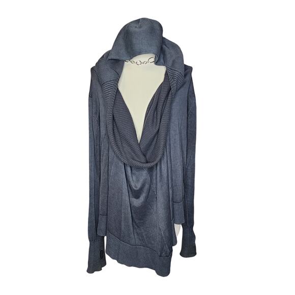 Nicholas K Sweater Oversized Draped Slouchy Thumbhole Apocalyptic Hoodie M - Picture 5 of 8